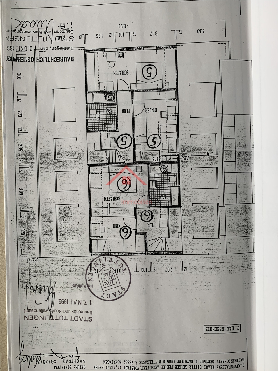 Grundriss Wohnung Nr. 5. und 6 Loft-Studio-Atelier Tuttlingen / M�hringen