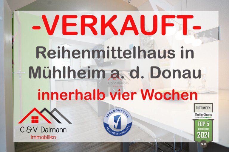 VERKAUFT M�hlheim an der Donau Reihenhaus Entz�ckendes und gepflegtes Reihenmittelhaus mit sch�nem Garten in M�hlheim a. d. Donau