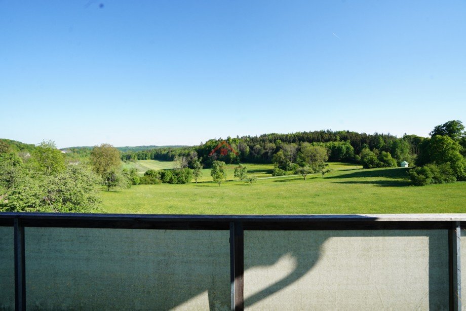 Ausblick vom Balkon Einfamilienhaus Irndorf