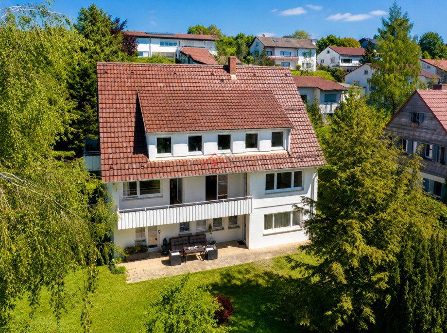 S�dwest-Ansicht Luftaufnahme Zweifamilienhaus Tuttlingen