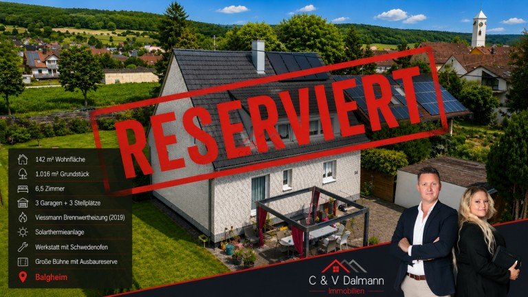 RESERVIERT Balgheim Einfamilienhaus Gepflegtes und modernisiertes Einfamilienhaus mit gro�em Grundst�ck, drei Garagen und au�ergew�hnlich viel Nutzfl�che