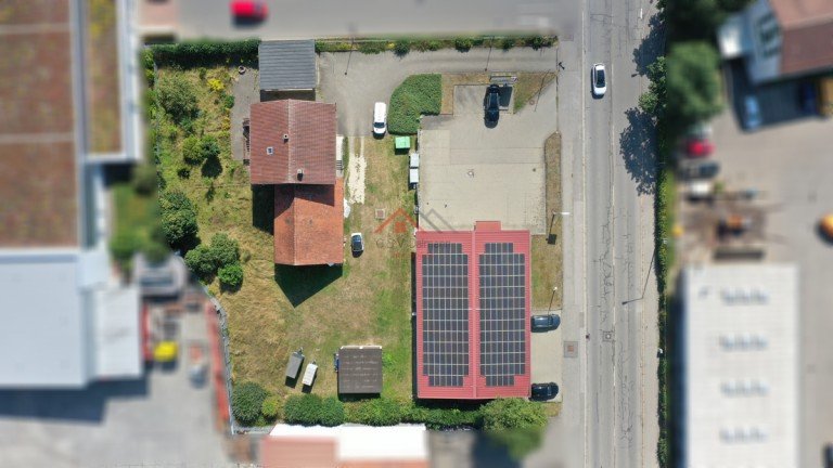 Draufsicht Tuttlingen B�rofl�che Attraktives Investitionsobjekt: Gewerbe- und Wohnkomplex in Tuttlingen auf 3391 qm Grundst�ck