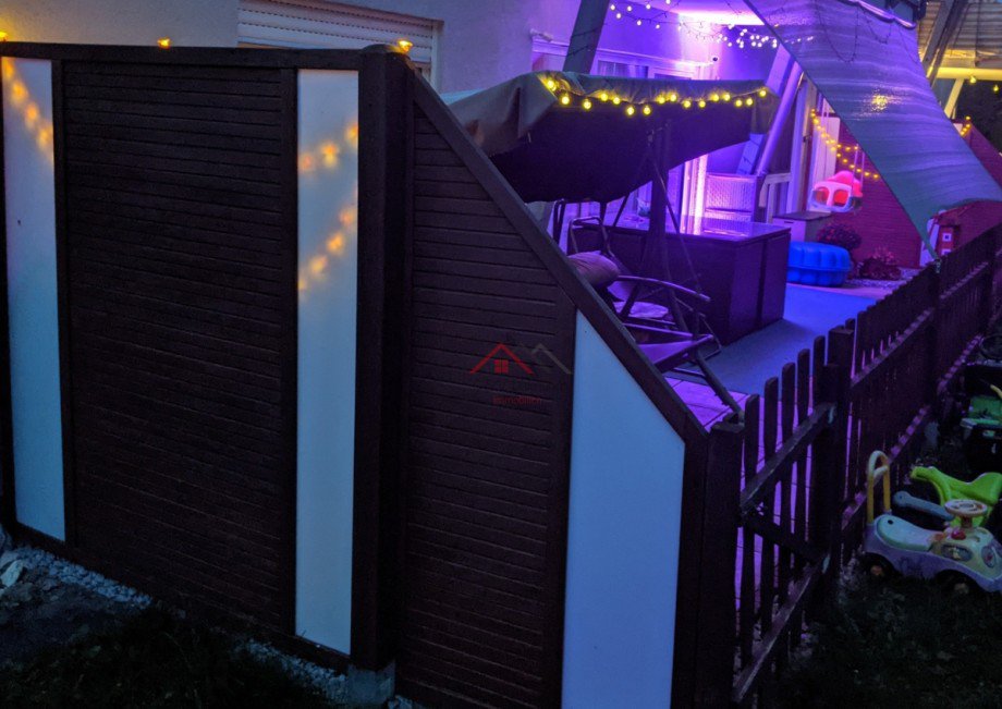 Terrassenansicht Abends Erdgeschosswohnung Immendingen