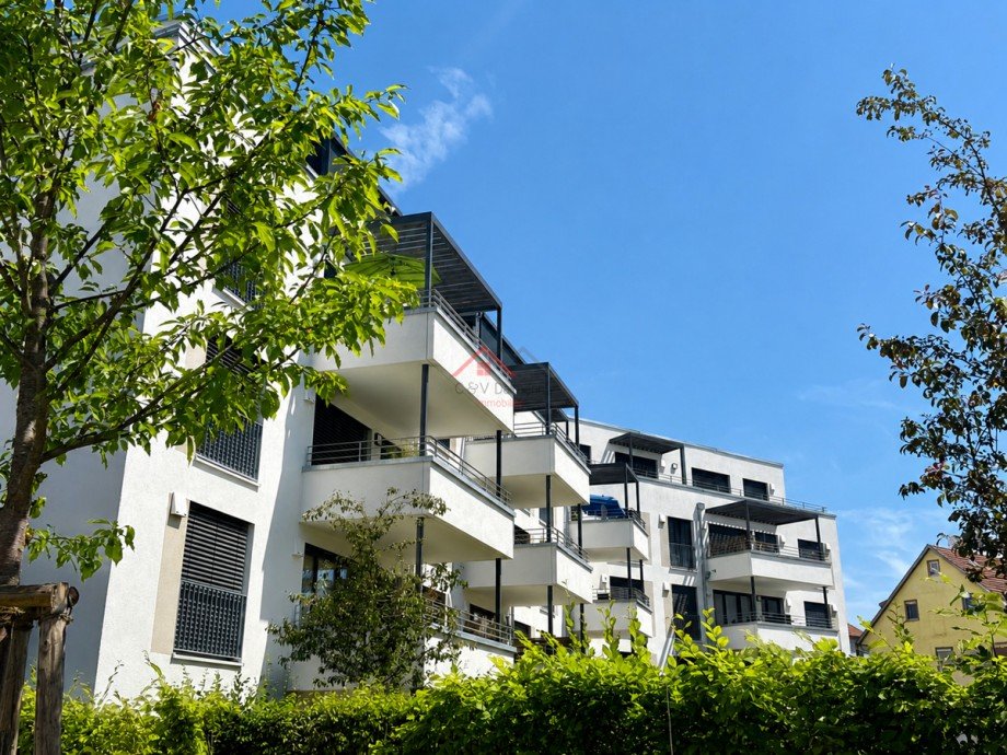 Ansicht Balkon S�dwest Seite Etagenwohnung Tuttlingen