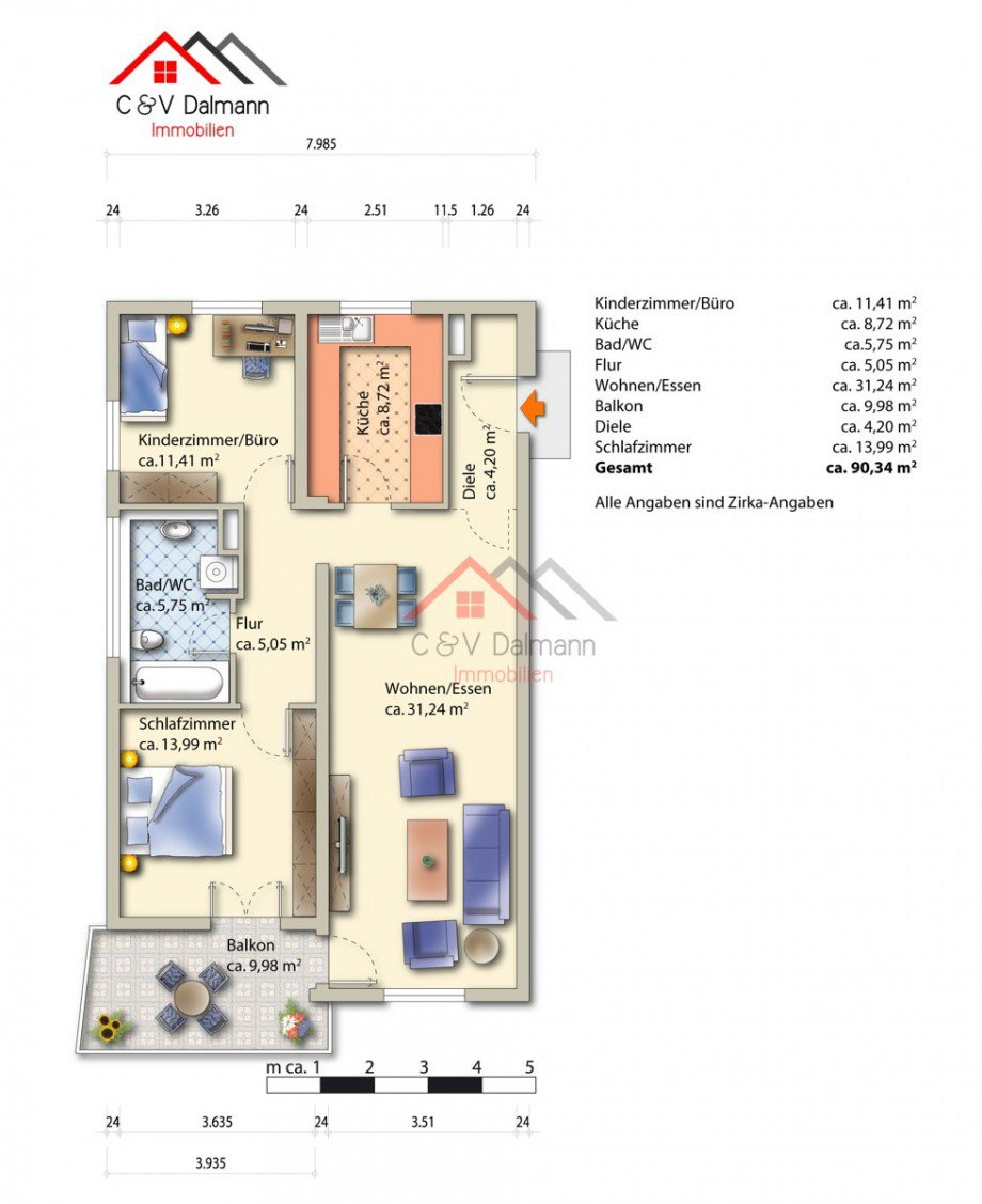 Grundriss Etagenwohnung Stuttgart / Degerloch