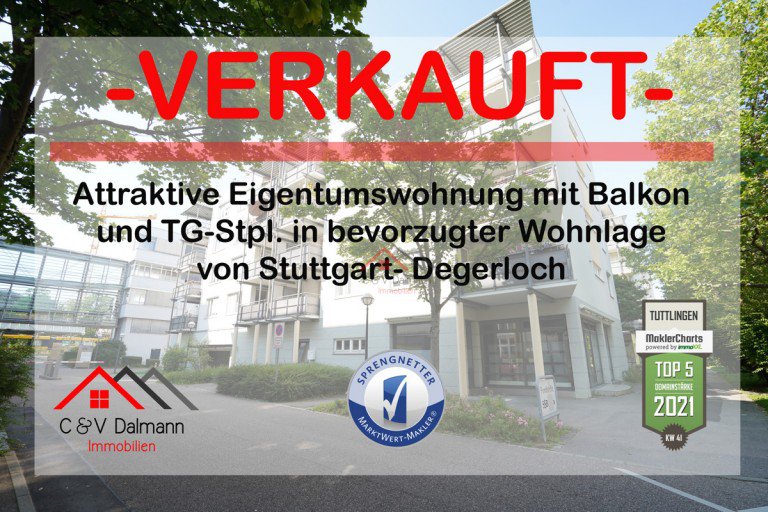 VERKAUFT Stuttgart / Degerloch Etagenwohnung Attraktive Eigentumswohnung mit Balkon und TG-Stpl. in bevorzugter Wohnlage von Stuttgart- Degerloch