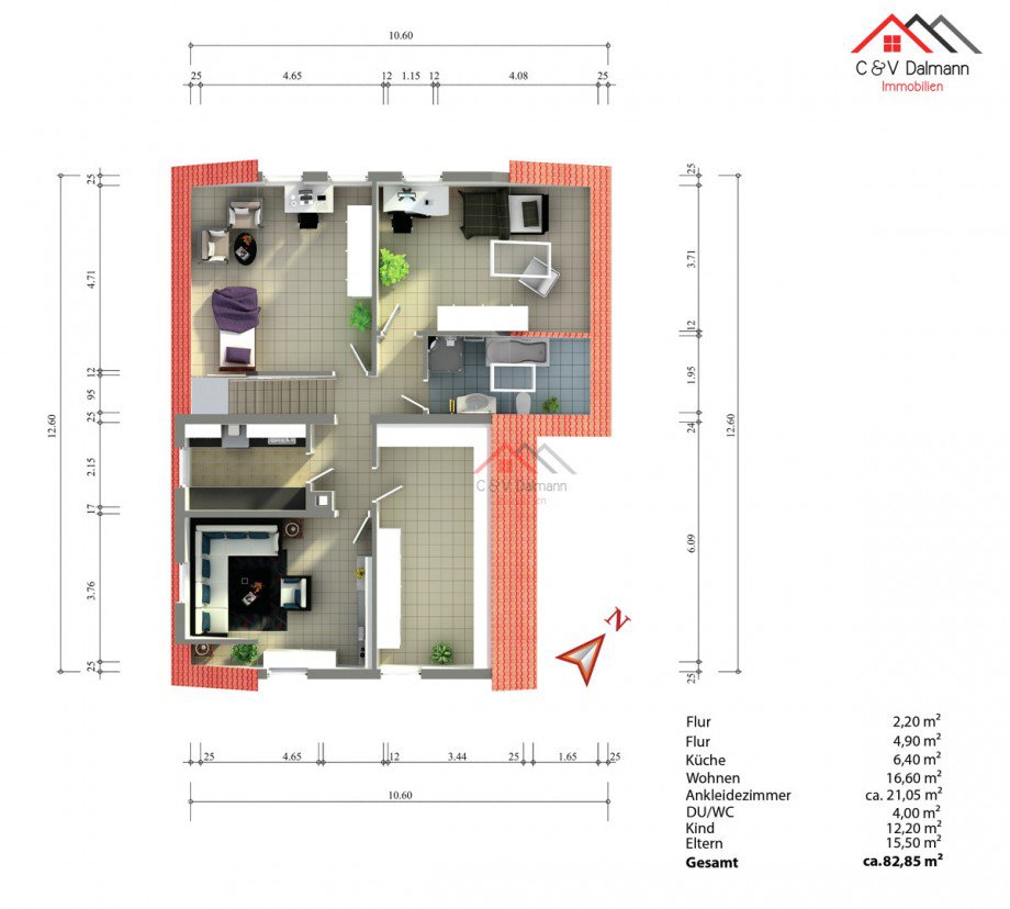 Grundriss 2OG Einfamilienhaus Tuttlingen / Nendingen