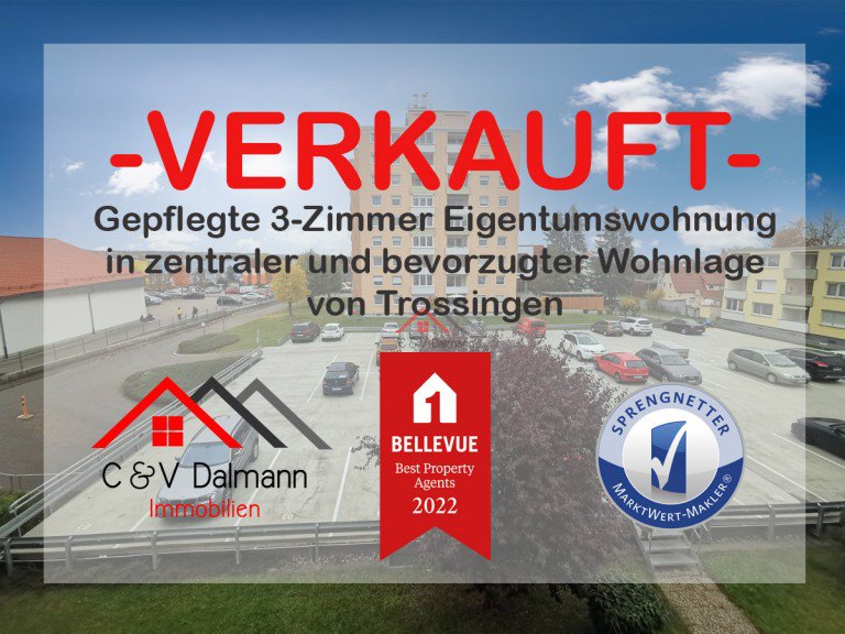 VERKAUFT Trossingen Etagenwohnung Gepflegte 3-Zimmer Eigentumswohnung in zentraler und bevorzugter Wohnlage
