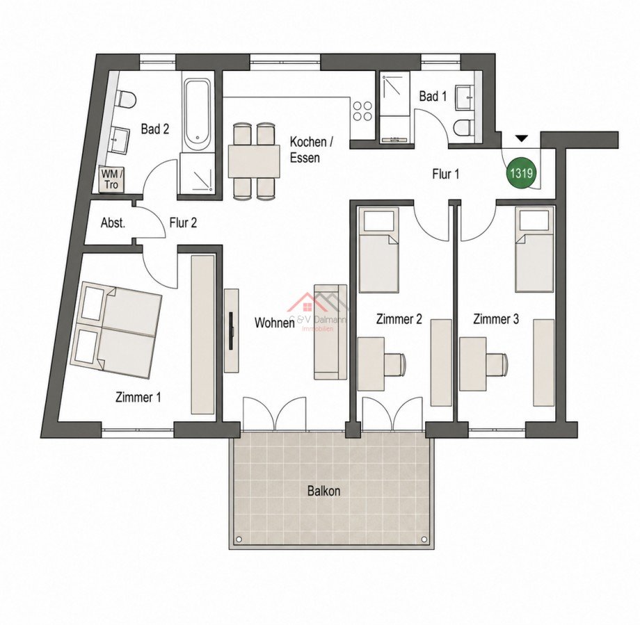 Grundriss Etagenwohnung Tuttlingen